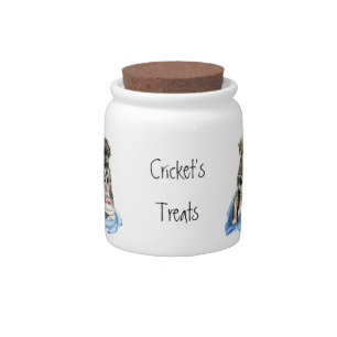 Dog, Pet, Custom Name Pup, Puppy Treat Jar, Candy Jar