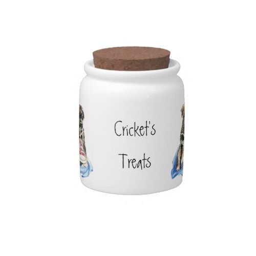 Dog Pet Custom Name Pup Puppy Treat Jar Candy Jar