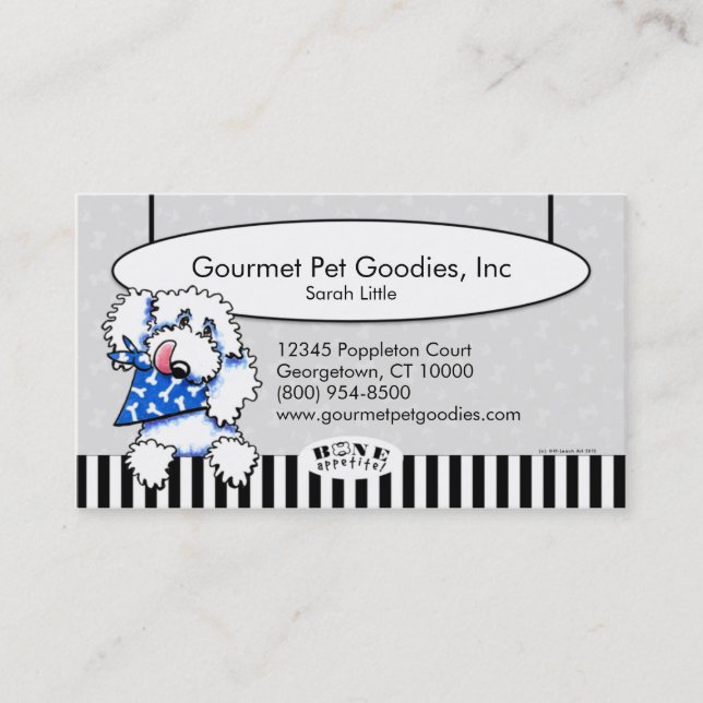 Dog Pet Foods Bone Appetit! Platinum Business Card (Front)