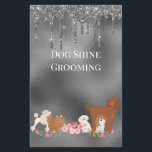 Dog Pet Grooming Sitting Business Glitter Flyer<br><div class="desc">This design may be personalized in the area provided by changing the photo and/or text. Or it can be customized by choosing the click to customize further option and delete or change the color of the background, add text, change the text color or style, or delete the text for an...</div>
