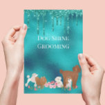 Dog Pet Grooming Sitting Business Glitter Flyer<br><div class="desc">This design may be personalized in the area provided by changing the photo and/or text. Or it can be customized by choosing the click to customize further option and delete or change the color of the background, add text, change the text color or style, or delete the text for an...</div>