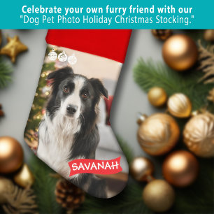 Dog Pet Holiday Photo Personalized Christmas Stocking
