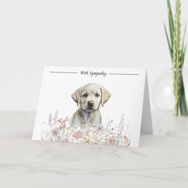 Dog Pet Loss Condolences Labrador Sympathy Card (Front)