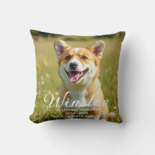 Dog Pet Loss Memorial Throw Pillow