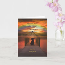 Dog Pet Memorial Card Rainbow Bridge Sympathy Loss