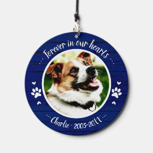 Dog Pet Memorial Custom Photo Adorable Rustic Wind Chime