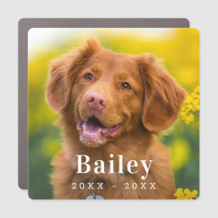 Dog Pet Memorial Custom Photo Car Magnet