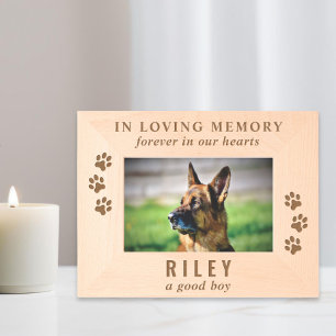 Dog Pet Memorial Engraved Frames