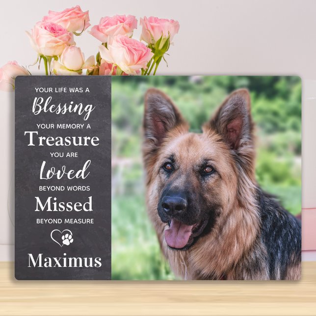Dog Pet Memorial Gift- Pet Sympathy Gift- Pet Loss Plaque (Creator Uploaded)