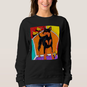 Dog Pet Min Pin Dog Owner Animal Pop Min Pinscher Sweatshirt