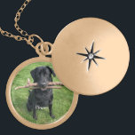 Dog Pet Personalized Name and Photo  Gold Plated Necklace<br><div class="desc">Add your precious dog's / pet's name and photo to personalize it. ©PreciousTees® & ©MonroeTheLabrador</div>