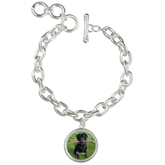 Dog Pet Personalized Name and Photo Holiday Bracelet (Product)
