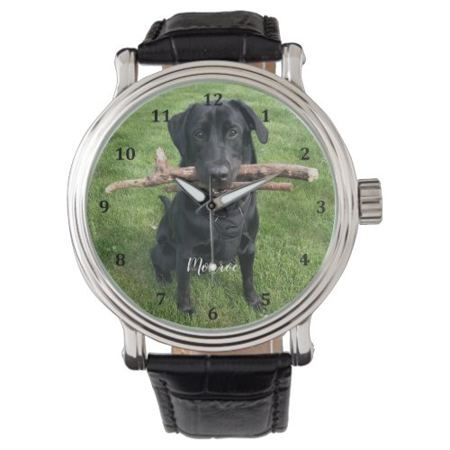 Dog Pet Personalized Name and Photo Watch