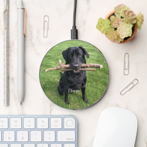 Dog Pet Personalized Name and Photo Wireless Charger