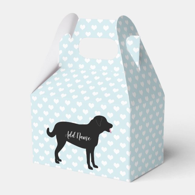 Dog Pet Personalized Name  Favor Boxes (Front Side)