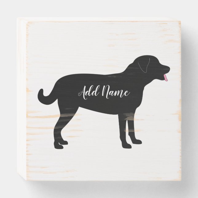 Dog Pet Personalized Name Wooden Box Sign (Front Horizontal)