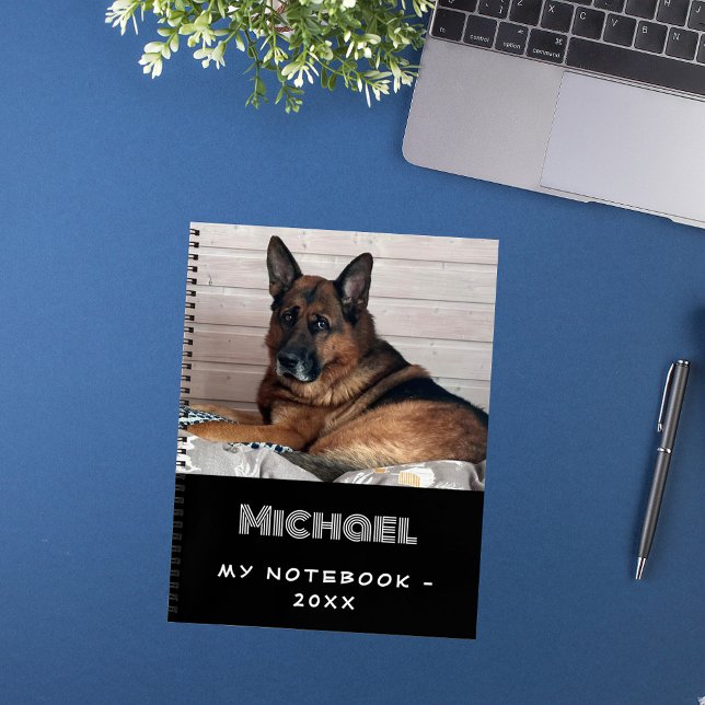 Dog pet photo black white notebook (Creator Uploaded)
