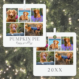 Dog Pet Photo Christmas Metal Ornament