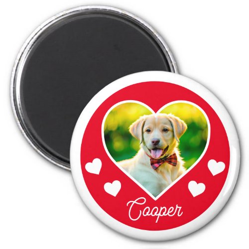 Dog Pet Photo Heart Personalized Christmas Magnet