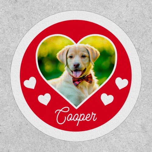 Dog Pet Photo Heart Personalized Christmas Patch