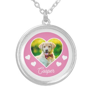 Dog Pet Photo Heart Pink Personalized