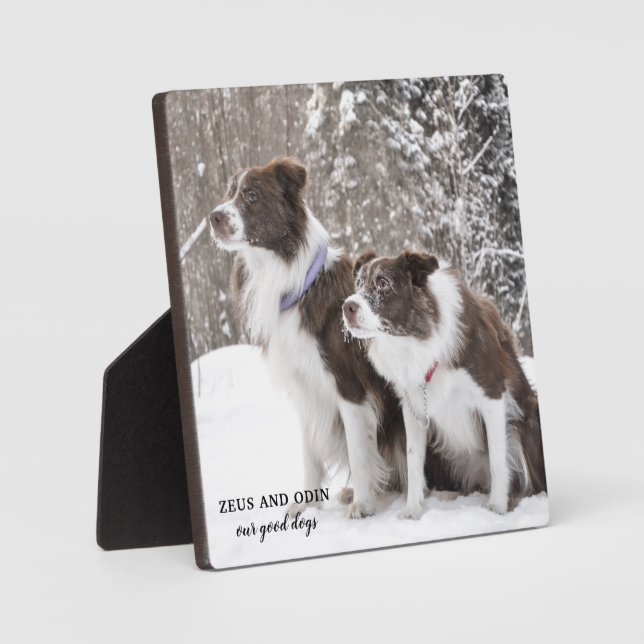 Dog Pet Photo Keepsake Plaque (Front)