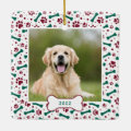 Photo Ornament - Dog Lover Pet Lover Gifts - Dog In Snow Pocket