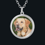 Dog Pet Photo Personalized  Silver Plated Necklace<br><div class="desc">Dog Pet Photo Personalized Silver Plated Necklace</div>