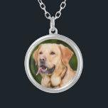 Dog Pet Photo Personalized  Silver Plated Necklace<br><div class="desc">Dog Pet Photo Personalized Silver Plated Necklace</div>