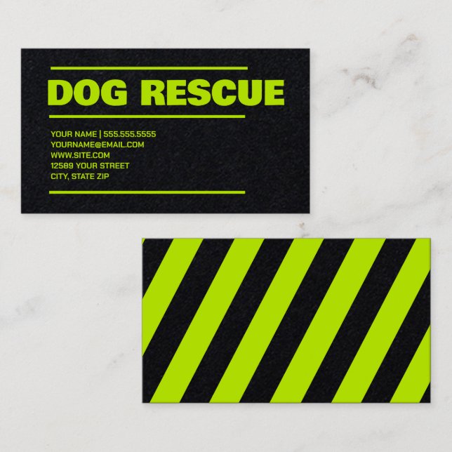 Dog Pet Rescue Business Card (Front/Back)