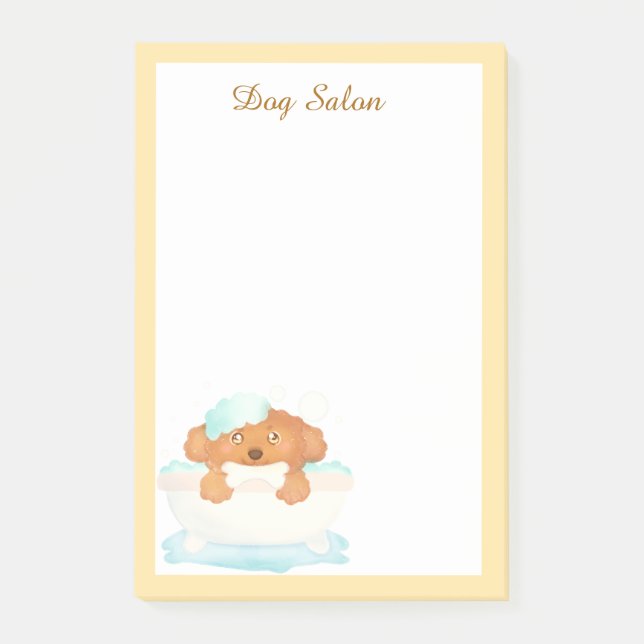Dog Pet Salon Post-it Notes (Front)