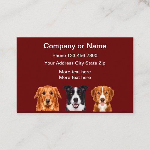 Dog Pet Services Theme Business Card