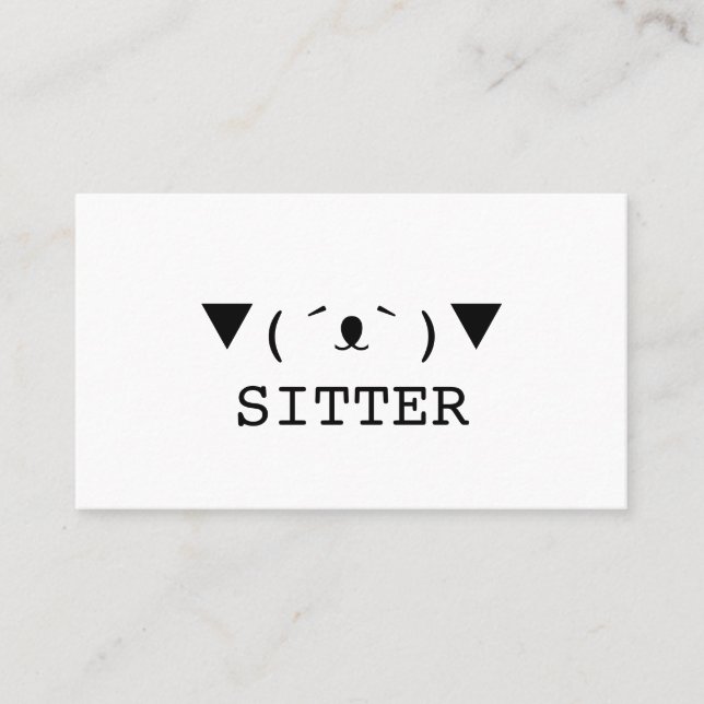 DOG | PET SITTER Business Card (Front)