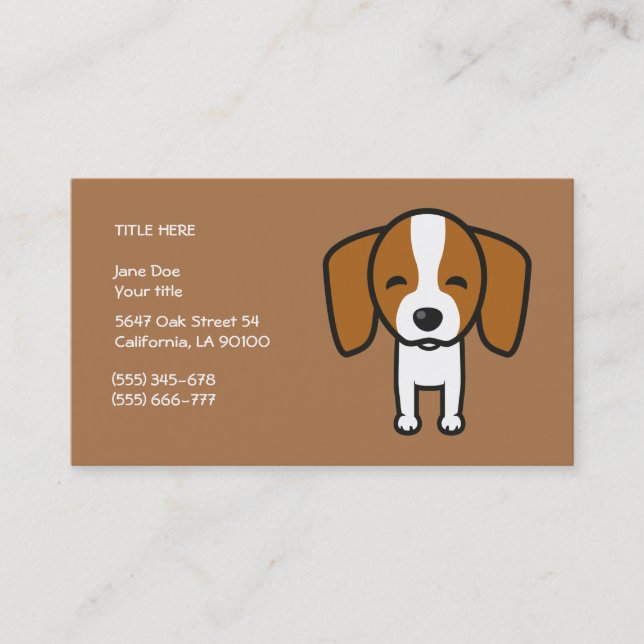 Dog Pet Sitter Business Card Personalized (Front)