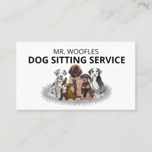 Dog Pet Sitting Watercolor Business Card