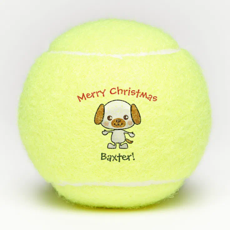 Dog Pet Toy Cute Christmas Tennis Balls Zazzle