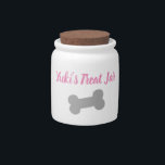 Dog Pet Treats Cookie Jar<br><div class="desc">Keep doggies treats in this cute jar!</div>