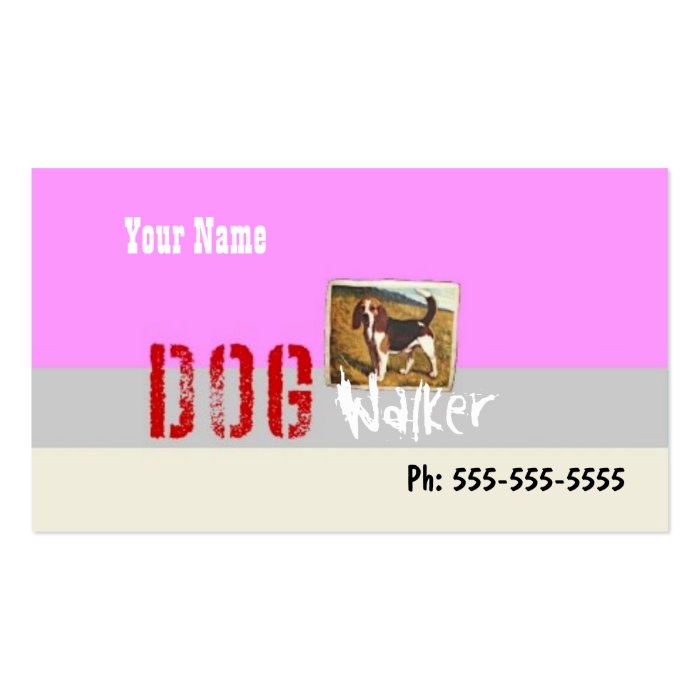 Dog / Pet Walker Sitter Groomer Etc Business Card Template