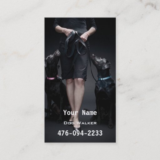 Customizable Dog / Pet Walker Sitter Groomer Etc Business Cards