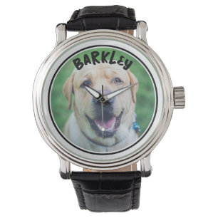 Dog Photo and Text Personalized  Watch