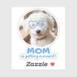 Dog Photo Bachelorette Funny Bridal Pet Favors Sticker