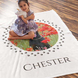 Dog Photo Blanket - Personalized Pet Keepsake Gift