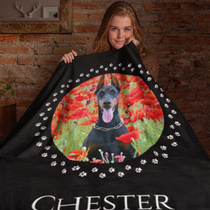 Dog Photo Blanket - Personalized Pet Keepsake Gift