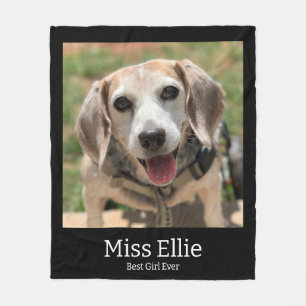 Dog Photo Blanket with Name