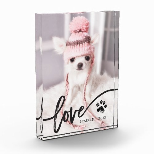 Dog Photo Block  Personalized Love