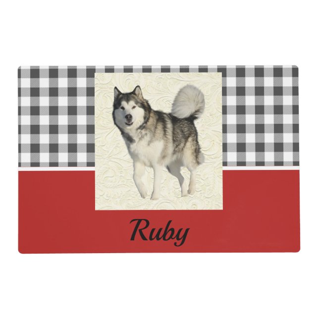 Dog Photo Bowl Placemat Easy Clean 2 Sided (Back)