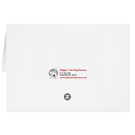 Dog Photo Card - Jersey (Back Horizontal)