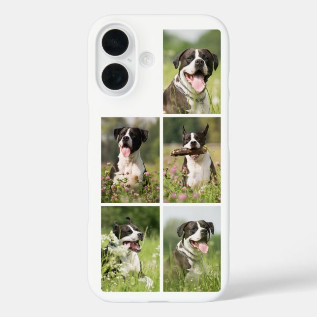 Dog Photo Collage Personalized Pet Case-Mate iPhone Case (Back)