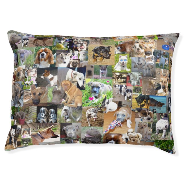 Dog Photo Collage,    Pet Bed (Front)