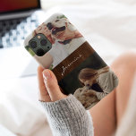 Dog Photo Collage Rustic Wood, iPhone 15 Pro Case<br><div class="desc">Carry pictures of your dog with you everywhere you go with this cute photo case.</div>